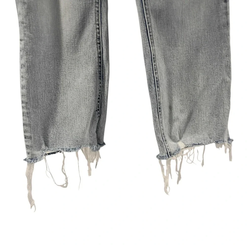 EUC High Rise Original Fit Kick Boot Ankle Women's Size 8 Short Blue Denim Jeans